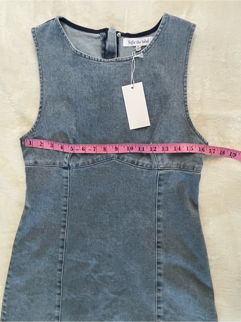 Sofie The Label Light Blue Denim Sleeveless Mini Dress – Size M - NWT - Picture 10 of 14